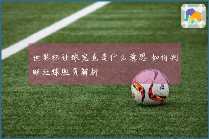 世界杯让球究竟是什么意思 如何判断让球胜负解析