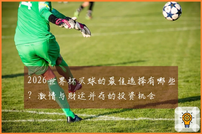 2026世界杯买球的最佳选择有哪些？激情与财运并存的投资机会